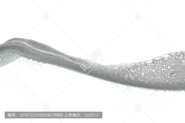 白色背景上的泡沫波