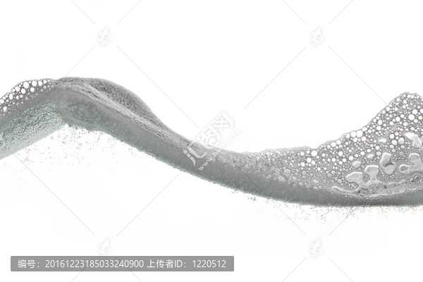 白色背景上的泡沫波