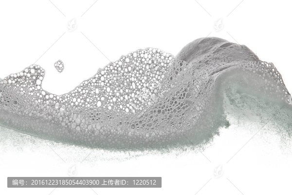 白色背景上的泡沫波