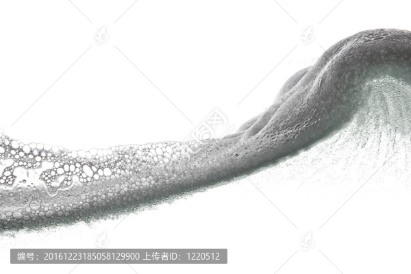 白色背景上的泡沫波