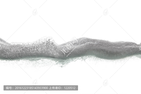 白色背景上的泡沫波