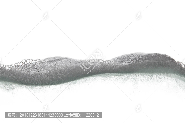 白色背景上的泡沫波