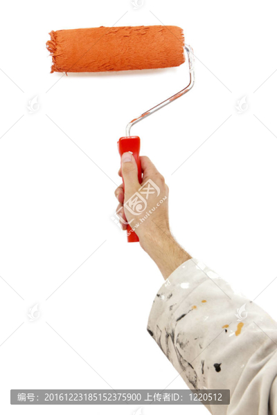 橙色油漆滾筒