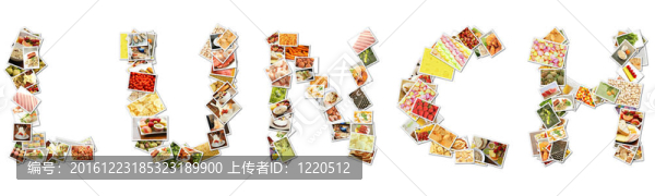 午餐食物拼貼