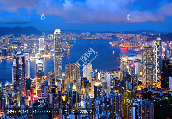 香港市的晚上