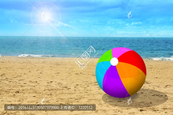 海灘上的球