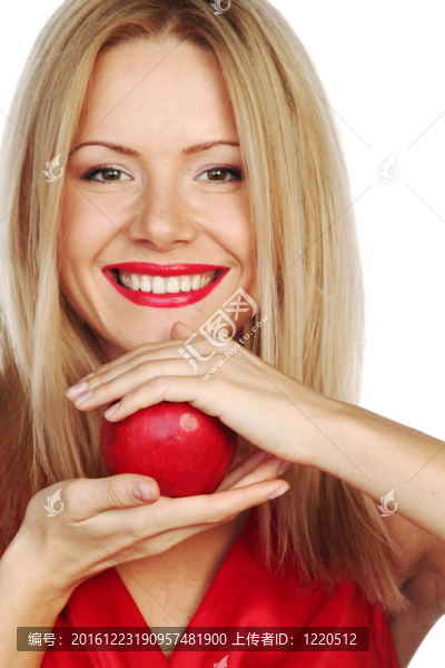 女人與紅蘋果