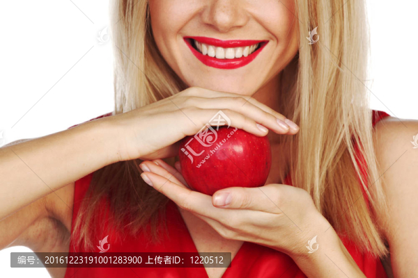 女人與紅蘋果