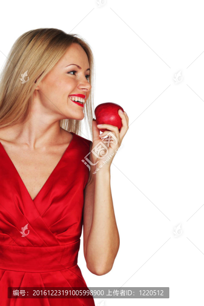 女人與紅蘋果