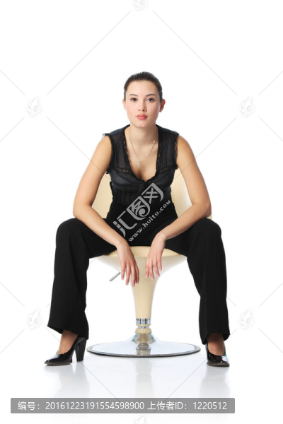 女商人在椅子上