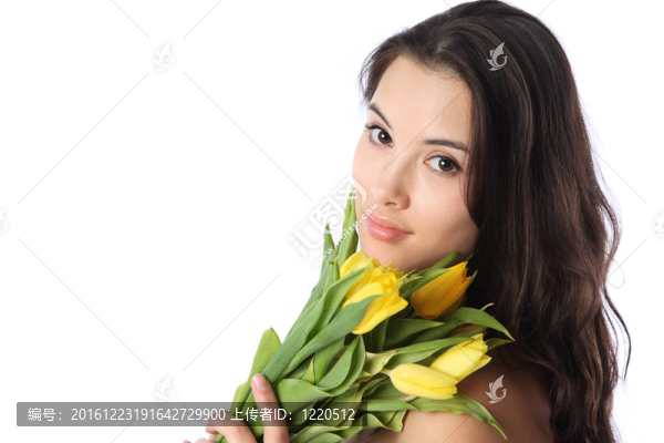 郁金香花的女人