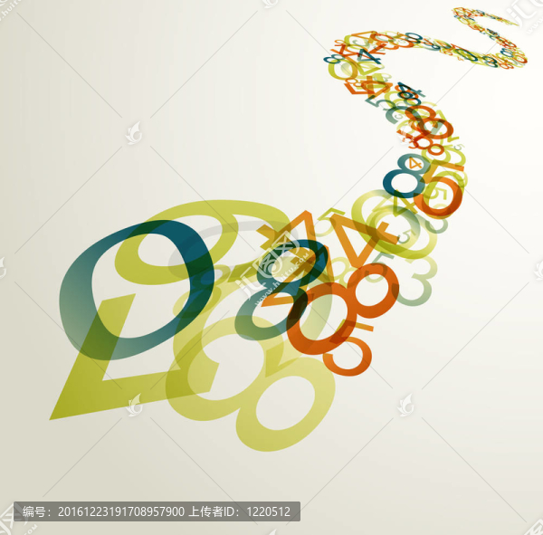 抽象背景與數(shù)字