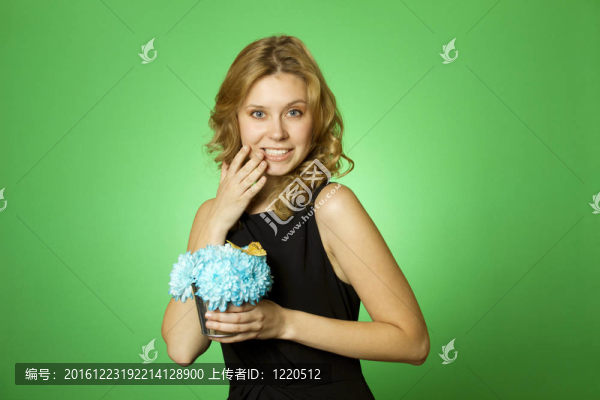 女人與花