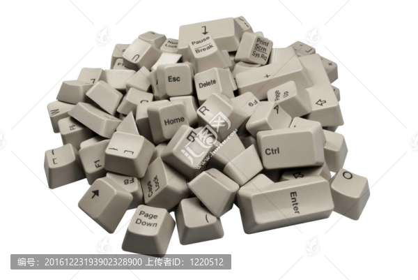 白色電腦鍵盤堆疊