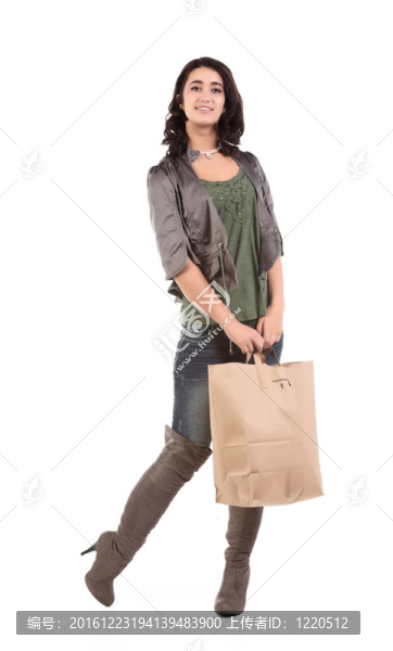 年輕女人購物