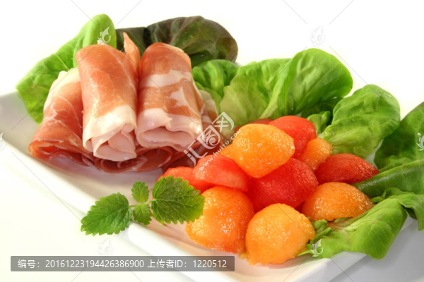 火腿配蜜瓜