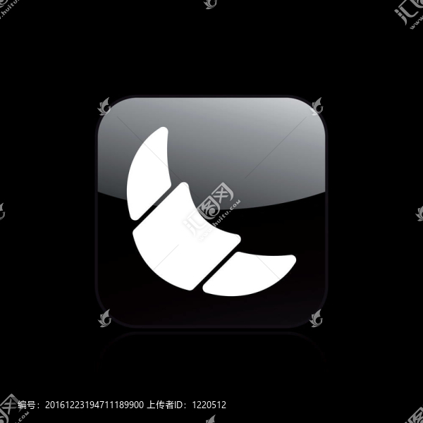 牛角包圖標圖