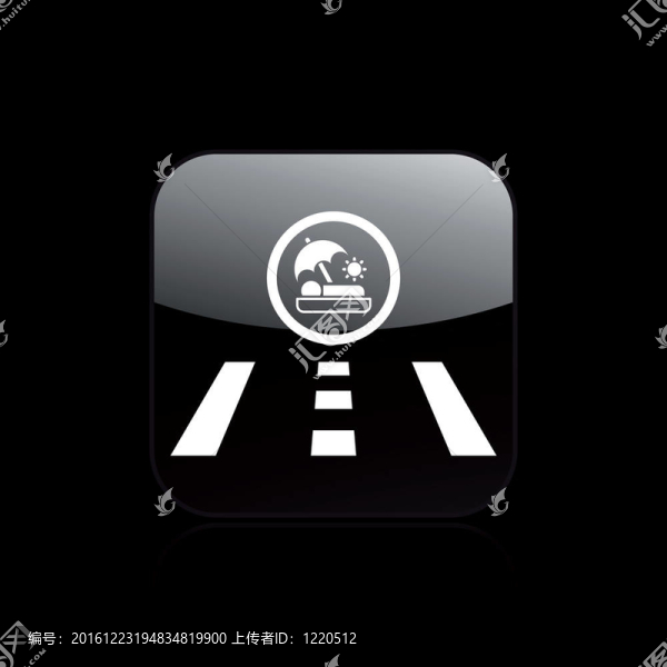 說(shuō)明單孤立道路圖標(biāo)