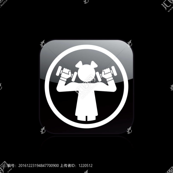 說明女子健身房單一圖標(biāo)