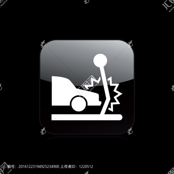 插圖汽車碰撞單孤立圖標(biāo)