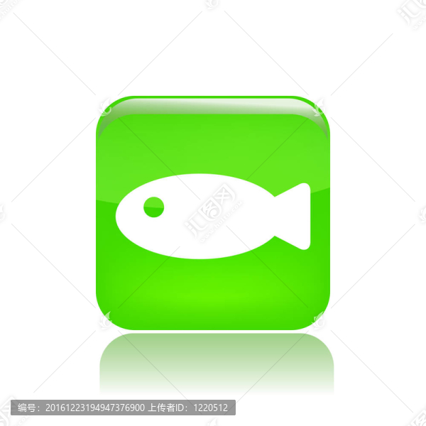 插圖單孤立魚(yú)圖標(biāo)