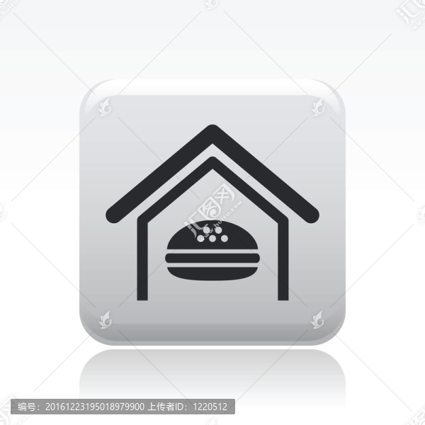插圖的單一孤立快餐圖標(biāo)