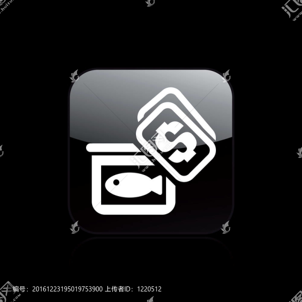 說明單孤立市場魚圖標(biāo)
