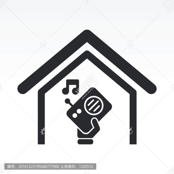 說明的單一孤立的電臺房子圖標(biāo)