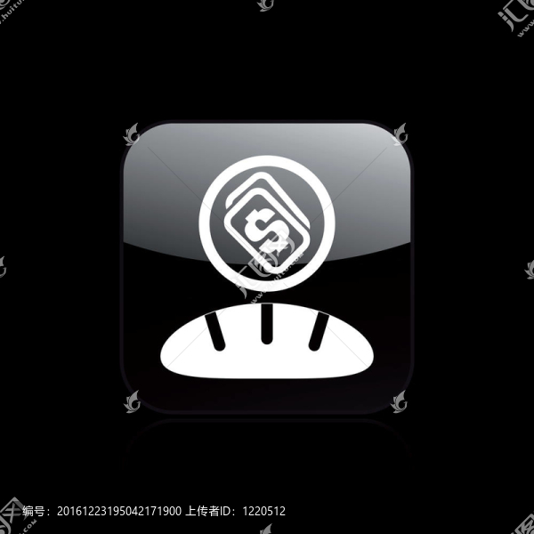 說明單一的孤立面包價格圖標(biāo)