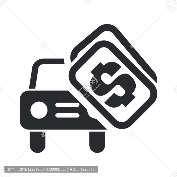 說(shuō)明單個(gè)孤立的汽車(chē)銷(xiāo)售圖標(biāo)