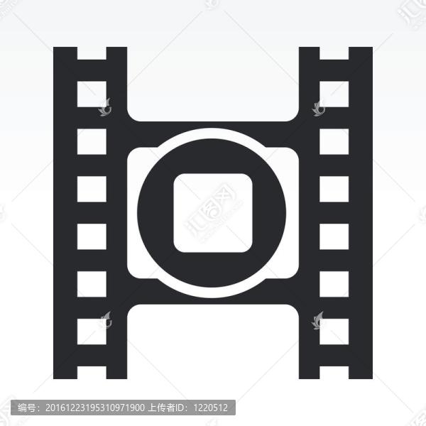 說(shuō)明單個(gè)孤立停止視頻圖標(biāo)