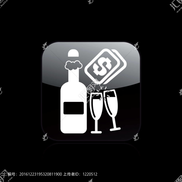說(shuō)明單個(gè)香檳成本圖標(biāo)