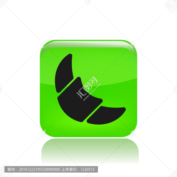 單個(gè)牛角包圖標(biāo)圖