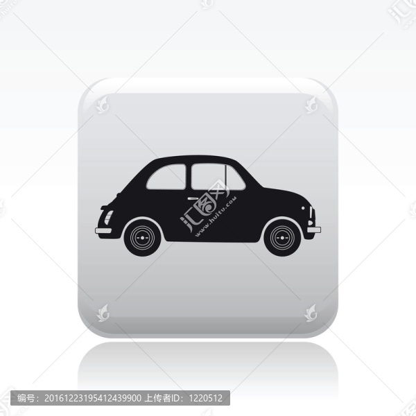 說明單個孤立的汽車圖標