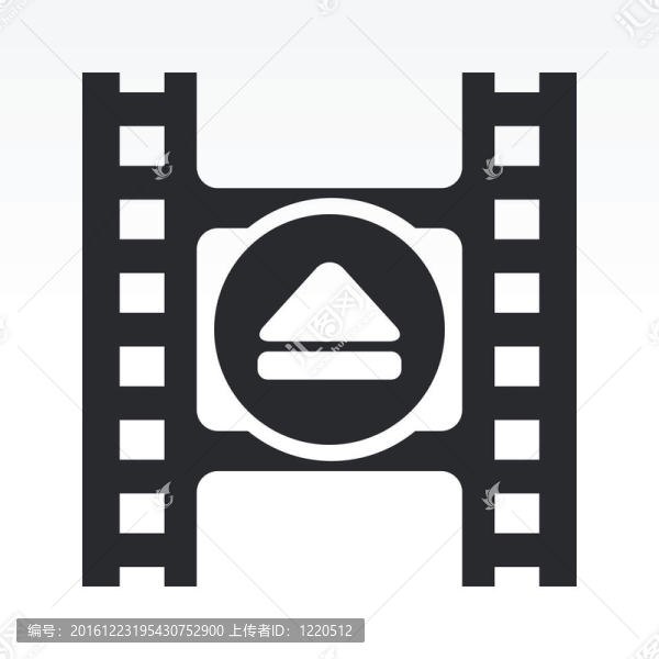 說(shuō)明單個(gè)孤立的視頻彈出圖標(biāo)