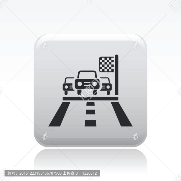 說(shuō)明單一孤立賽車(chē)圖標(biāo)