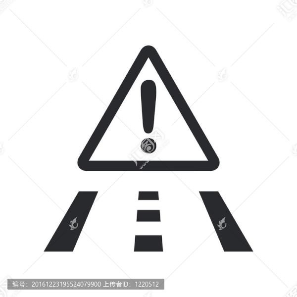 說明單孤立道路危險圖標(biāo)