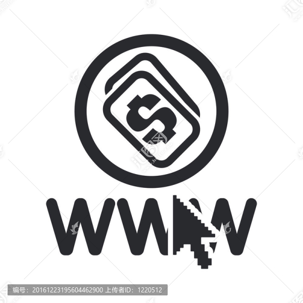 說(shuō)明單個(gè)孤立的Web貨幣圖標(biāo)