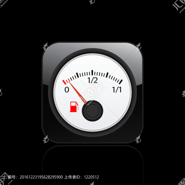 說明的單一孤立的燃油指標(biāo)圖標(biāo)
