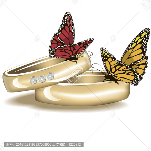 蝴蝶結婚戒指