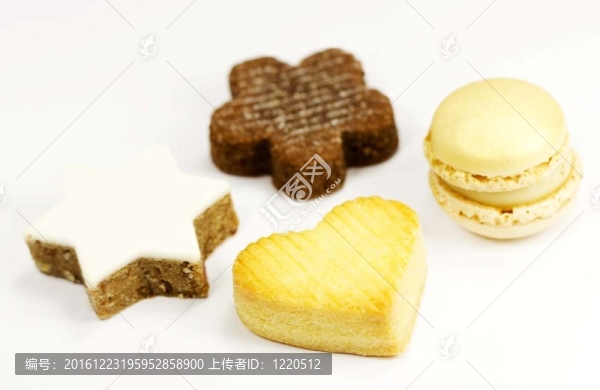 白色背景餅干