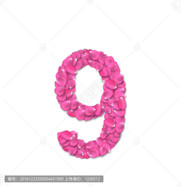 玫瑰花瓣字體