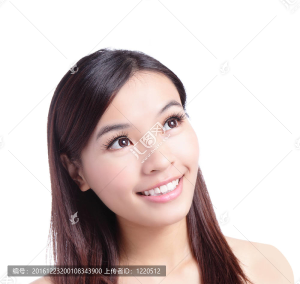 美女微笑看著復(fù)制空間