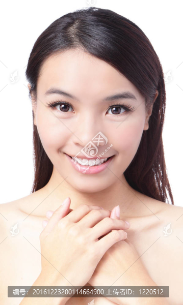 美麗女孩微笑的肖像
