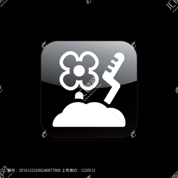 插圖單孤立花卉圖標