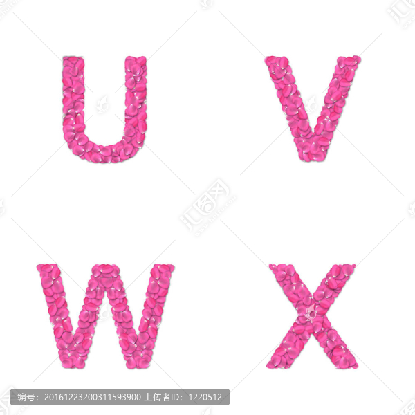 玫瑰花瓣字體