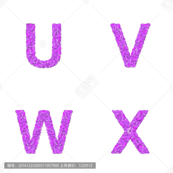 玫瑰花瓣字體