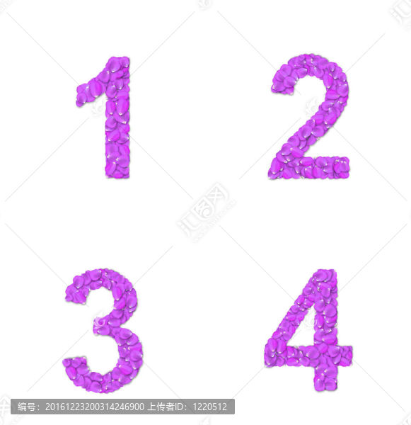 玫瑰花瓣字體