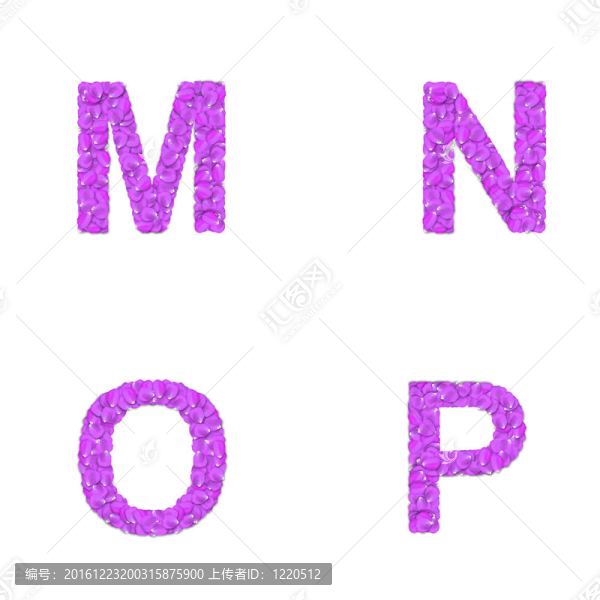 玫瑰花瓣字體