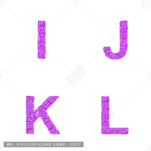 玫瑰花瓣字體